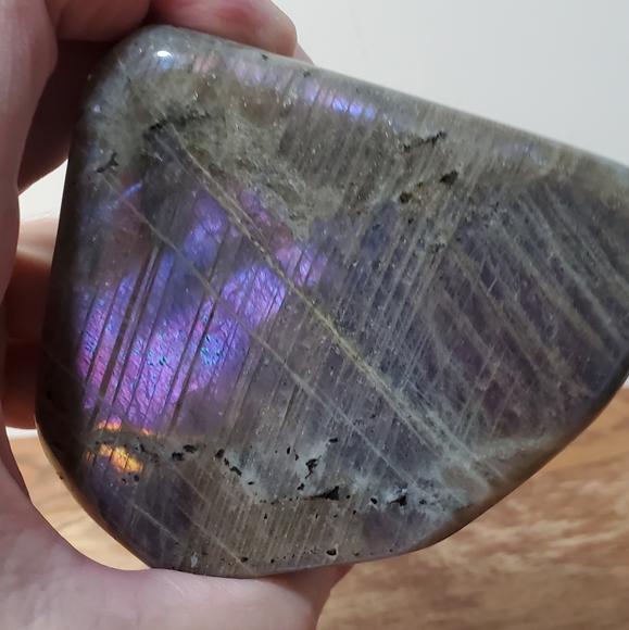 Labradorite Crystal Freeform 1.34 pounds Two-Sided Flash - Picture 15 of 17